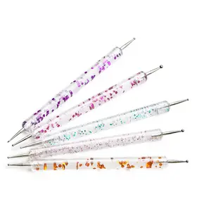 Transparent Double Point Drill Pen Nail Art Dotting Pen Circular Dotting Tools For Nails Art