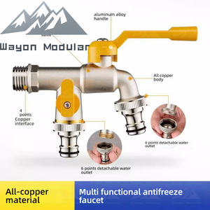 <span class=keywords><strong>Robinet</strong></span> de <span class=keywords><strong>jardin</strong></span> extérieur Wayon, <span class=keywords><strong>double</strong></span> <span class=keywords><strong>robinet</strong></span> de distribution, connecteur en laiton robuste - Product Image 4