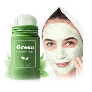 Grosir masker wajah Mascarillas Cuidado De la Piel produk kelembaban pembersihan dalam teh hijau Masker Wajah lumpur laut mati organik