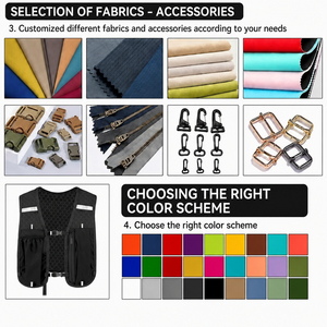 Chaleco Deportivo Reflectante LUPU con Malla, Bolsillos Múltiples, Ajustable, para Correr, Personalizable OEM ODM - Product Image 6