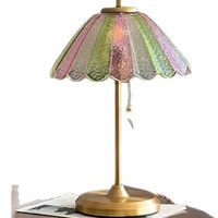 Lampe de Chevet Papillon Ambiance Rêveuse, Décoration de Luxe Américaine pour Chambre, Lampe de Table Vintage Colorée Émaillée pour Salon