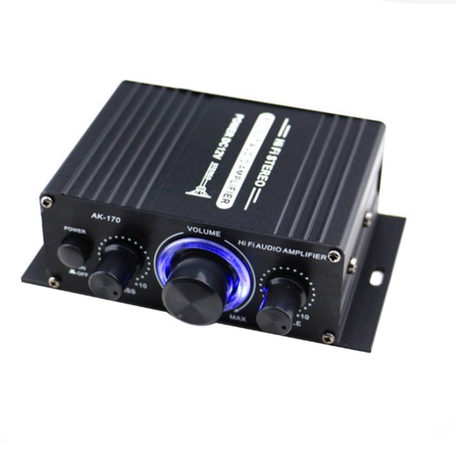 AK-170 Mini Mini Pure Amplifier Home Computer Audio 2.0 Channel High Fidelity Amplifier 20w*2