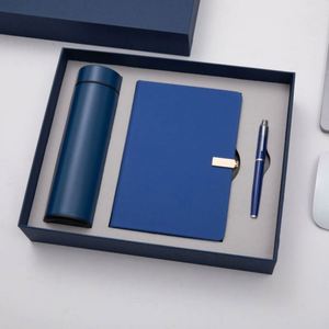 Wholesale Corporate Leather Notebook Gift Sets With Bottle Customizable Luxury A5 Diary Thermos Cup Pen Note Book Gift Box - Product Image 3