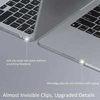 Coque rigide transparente mate en PC pour ordinateur portable MacBook Air Pro 11 12 13 13.6 14 14.2 15 15.3 16 16.2 pouces M1 M2 M3 M4