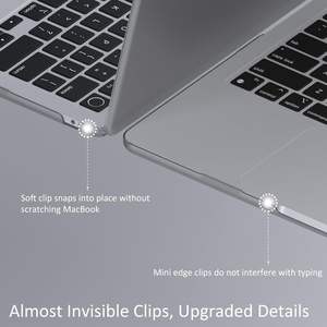 Coque rigide PC en plastique transparent mat pour <span class=keywords><strong>Macbook</strong></span> Air Pro 11 12 13 13.6 14 14.2 15 15.3 16 16.2 pouces M1 M2 M3 M4 - Product Image 3