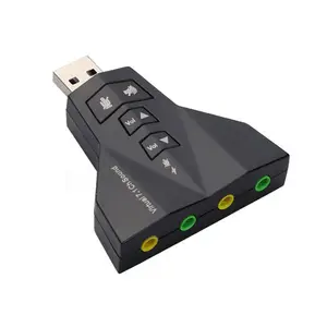 노트북 PC 용 5.1 외부 광학 오디오 사운드 카드 어댑터에 USB 2.0