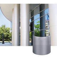 Revêtement de colonne de pilier rond en aluminium décoratif intérieur de nouvelle conception pour les murs rideaux d'hôtel
