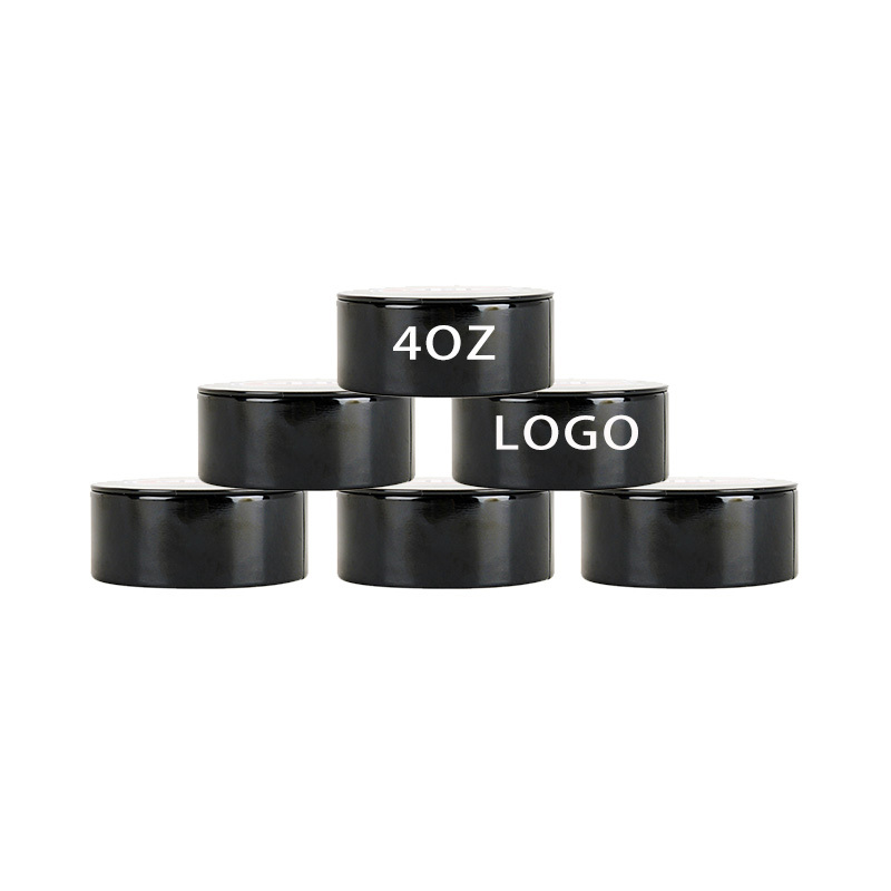 Small gold black luxury candle travel tin round scented decorative tin scented soy wax candle tins cans container for candle