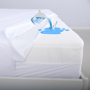 Protège-<span class=keywords><strong>matelas</strong></span> imperméable en bambou, taille Twin XL, respirant, anti-acariens, avec fermeture éclair, lavable en machine - Product Image 1