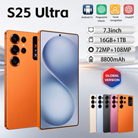 Smartphone Android 5G Écran HD perforé de 7,3 pouces 16 Go de RAM 1 To de ROM Appareil photo 108 MP Batterie 8000 mAh Écran arrière Double SIM