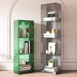 Estantería de acrílico simple para dormitorio, vitrina de almacenamiento de pie, librería - Product Image 2