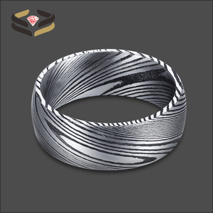 Bague <span class=keywords><strong>de</strong></span> <span class=keywords><strong>mariage</strong></span> en acier damas noir <span class=keywords><strong>de</strong></span> 8mm <span class=keywords><strong>pour</strong></span> hommes bagues <span class=keywords><strong>de</strong></span> bijoux damas à la mode <span class=keywords><strong>cadeau</strong></span> <span class=keywords><strong>de</strong></span> fiançailles fête <span class=keywords><strong>d</strong></span>'<span class=keywords><strong>anniversaire</strong></span> - Product Image 2
