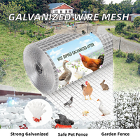 Rouleau de grillage soudé galvanisé à chaud - Ouverture de 15 mm, diamètre du fil de 0,6 mm, pour poulailler, jardin, Huanting HT00401