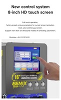 Nouveauté : Machine à laminer OCA LCD MECHANIC GAN-03 Fenix pour écrans de téléphones mobiles droits et incurvés de 16 pouces, en métal, garantie 1 an