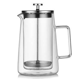 Caffettiera French Press in Vetro a Doppio Strato, Resistente al Calore, <span class=keywords><strong>Design</strong></span> Minimalista Moderno per Uso Domestico - Product Image 2