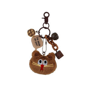 Nouveau dessin animé chaton en peluche pendentif porte-clés petite cloche blocs de construction créatif polyvalent sac mignon décoration - Product Image 5