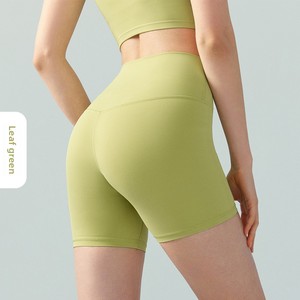 For Lu-lu High Waist <strong>Yoga</strong> <strong>Shorts</strong> Nude for Elastic Waist Hip Lifting Quarter Sports Pants for Running Cycling Fitness Sizes - Product Image 6