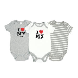 Neues Hochwertiges 3-teiliges Set 0-9 Monate Unisex 100% Baumwolle Strampler Baby Krabbelkleidung - Product Image 4