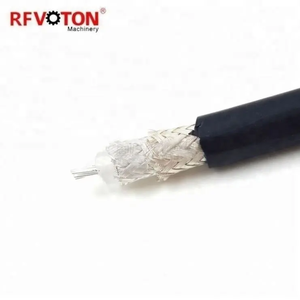 Cavo coassiale RG214 doppio schermato con rivestimento in PVC nero Rf cavo coassiale RG214 Coax RG serie doppia treccia in rame placcato argento