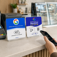 Carte-cadeau NFC RFID personnalisée OEM avec puce F08, code QR, 13,56 MHz, ISO14443A, emballage en boîte blanche étanche