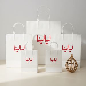 Fashion Dress Kraft Paper Bags with Custom Logo Offset Printing Durable & <b>Biodegradable</b> Eco-Friendly Gift <b>Packaging</b> - Product Image 5
