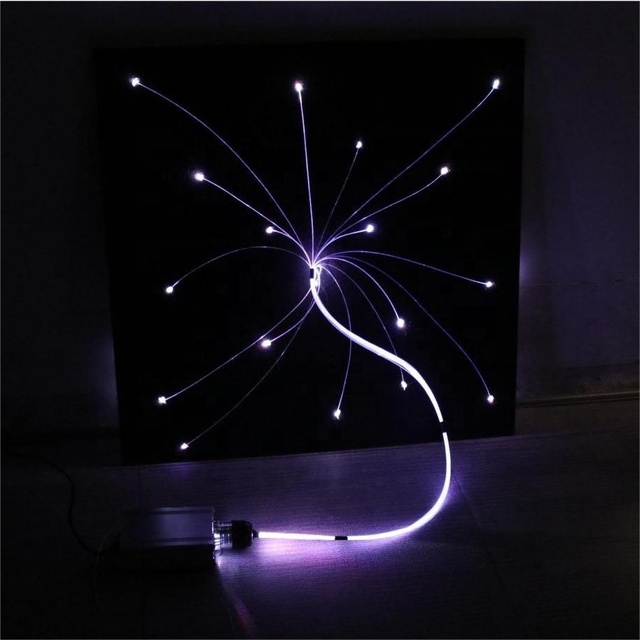 Starry Sky Ceiling PMMA LED Fiber Optic Star Lighting Panel with RGBW & IP68 for Bedroom Cinema Sensory Room 60x60cm
