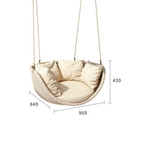 Fauteuil suspendu d'extérieur pour loisirs, siège tressé pour balcon intérieur, chaise en métal pour terrasse, chaise à bascule nordique individuelle