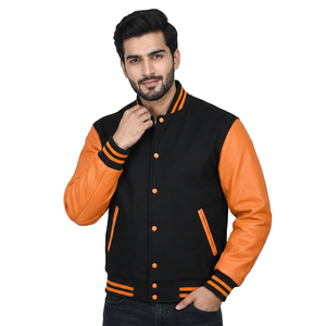 Veste universitaire unisexe en laine, best-seller, personnalisable, imperméable et coupe-vent, avec broderie, col montant et logo frontal - Product Image 1