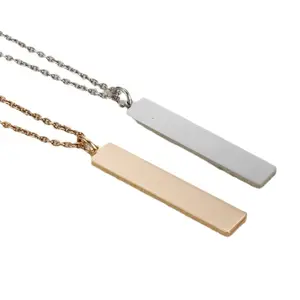 Custom Silver 18K Gold Stainless Steel Necklace With Engravable pendant Names Charm Chains