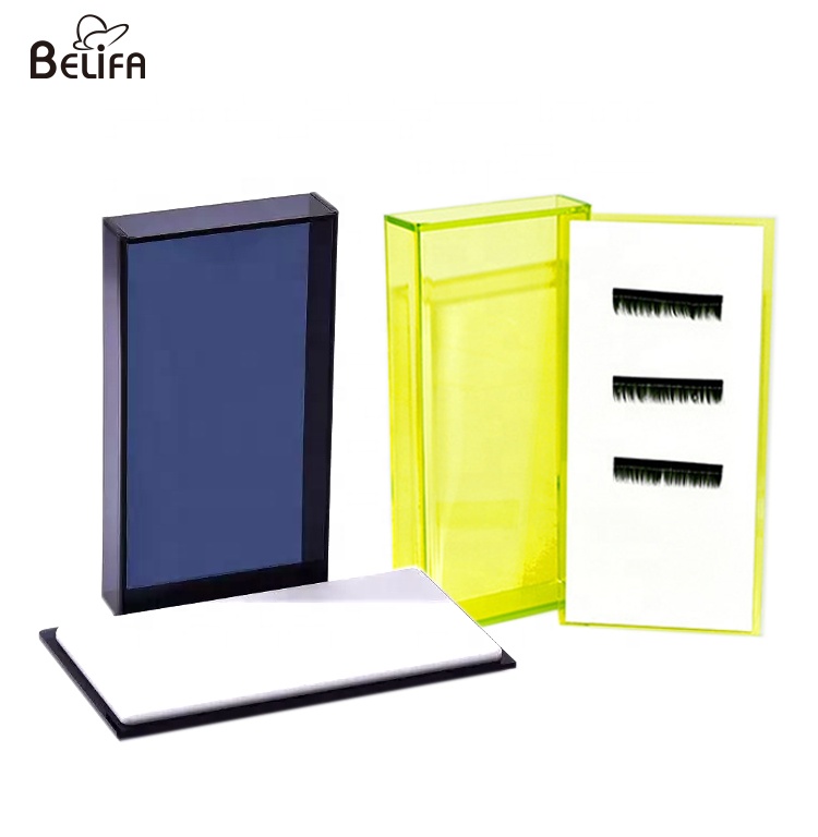 Индивидуальный держатель для ресниц Belifa, органайзер, коробка для хранения, кейс, акриловая плитка для наращивания ресниц с крышкой