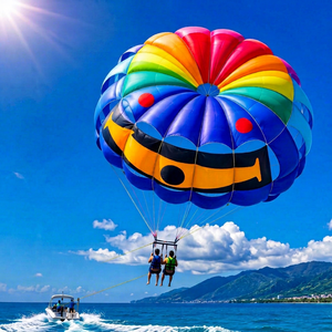 Tente parachute colorée 'AMOS' imprimée 2x3m en nylon imperméable >3000mm, design pliable, usage sportif quatre saisons, monocouche - Product Image 1