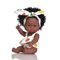 Muñeca Reborn Realista de Bebé Africano Negro, Figura de Vinilo de 30-50cm, Juguete para Bañar