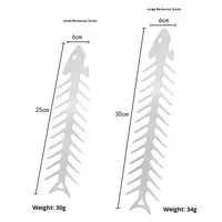 Brochettes de barbecue créatives en acier inoxydable pour l'extérieur, support à nourriture pour fruits de mer en forme d'arête de poisson, outil pour enfiler la viande, brochettes à rôtir, modèle de fourchette