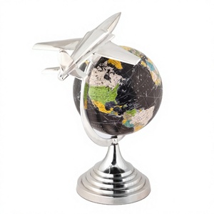 Home Decoration Items <b>Rotatable</b> World Map Globe Diecast 1:200 Scale Aircraft Model Airplane Gift Accessories For Events Decor - Product Image 1
