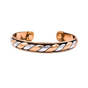 Quality Handicrafts Women's Classic Fashion Brass <b>Copper</b> Cuff <b>Bracelet</b> Twisted Wire 2 Color Customized Packing Direct - Product Image 4