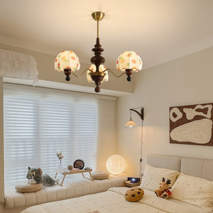 French Retro Style Chandelier Multi Head E27 LED Gold Round <b>Ceiling</b> <b>Light</b> For Bedroom Study - Product Image 4
