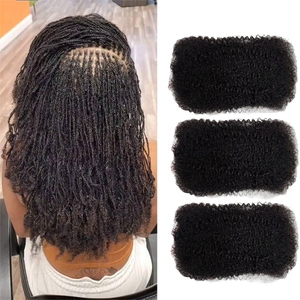 Afro Kinky Bulk Human Hair 30G Soft Cheveux Naturel Bulk Trenzado Cabello humano para trenzas torcidas Dreadlocks - Product Image 1