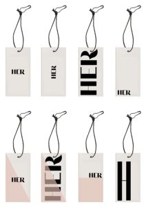 90x50 mm 400gsm Black Matte Laminated Factory OEM Custom Brand Clothing Tags Fashion Brand Clothing Tags with Custom Logo - Product Image 2