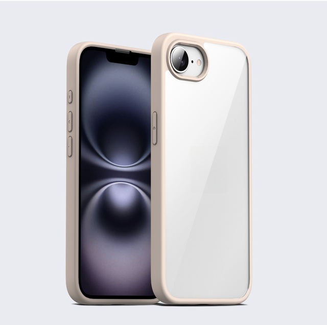 New Stock Phone Case for iPhone 16e Custom LOGO PC+TPU Shockproof Transparent Clear Cell Phone Cases