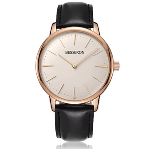 Reloj BESSERON de 42 mm, Minimalista, con Logotipo de Gran Marca, Movimiento Personalizado, Resistente al Agua, de Acero Inoxidable en Oro Rosa para Hombre - Product Image 6