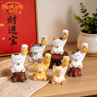 Nouvelle Décoration de Bureau Créative et Tendance en Résine, Motif Porte-Bonheur Japonais Mignon, Petit Cadeau, Décompression et Guérison, Accessoires de Voiture