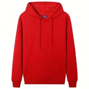 Sweat à capuche 320g, haut ample et polyvalent à manches longues avec base en polaire, couleur tendance et amincissante - Product Image 1