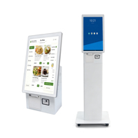 Máquina de Pedidos con Sistema Android 11 de 21.5 Pulgadas para Cafetería y Panadería con Escáner de Código QR y Terminal de Impresora Térmica