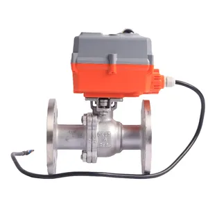 Failsafe To Close Valve Stainless Steel Flange Electric Motorized Water Control Treatment Ball Valve