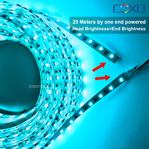 شريط إضاءة LED من COXO 5050 بتيار ثابت، فائق الطول 50 قدمًا (15 متر، 20 متر) مع مثبت، إضاءة <span class=keywords><strong>RGB</strong></span> وRGBW، شريط LED من نوع SMD 5050 - Product Image 2