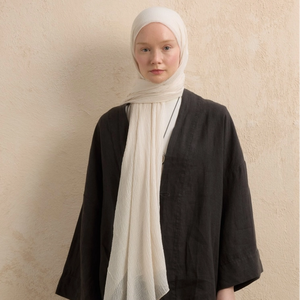 Ligero Transpirable Color étnico Bloqueo Modal Arrugado Largo Hijab Multifunción Uso diario Viaje tropical Tradicional - Product Image 4