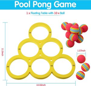 Combo Giochi con Punteggio: Galleggianti in Schiuma per Piscina con 10 Palline Colorate, Accessori per Feste in Acqua e Giochi per Famiglie - Product Image 3
