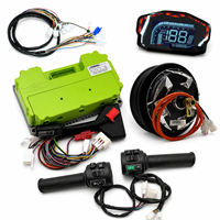QSMOTOR 10 V4 1500W 40H avec contrôleur Fardriver ND72260 et écran LCD DKD, kit complet de faisceau de câblage et interrupteur d'accélérateur