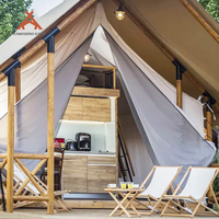 Kawagebo Kamp (KK) Housse en PVDF Grande Taille 45 ㎡   Tente de glamping de luxe personnalisée pour hôtel, avec chambre à coucher