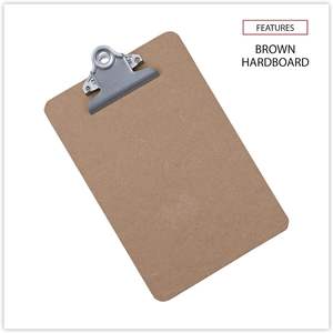 Petit porte-documents universel brun en carton rigide, capacité de 0,75 po, capacité de 5 x 8 feuilles, fabriqué en plastique durable - Product Image 5